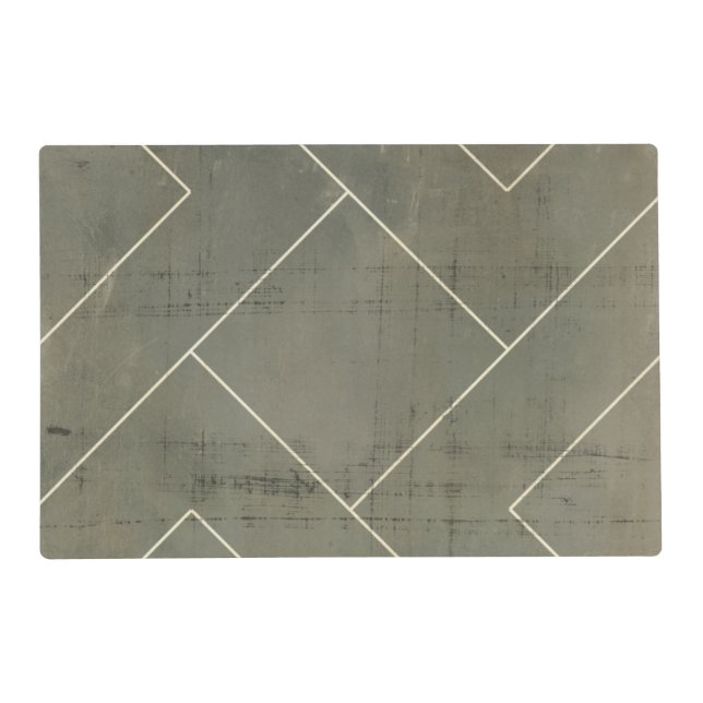 Abstract Blueprint with Geometric Shapes Placemat (Front)
