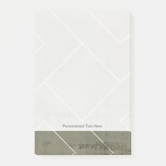 Abstract Blueprint with Geometric Shapes Post-it Notes (Front)