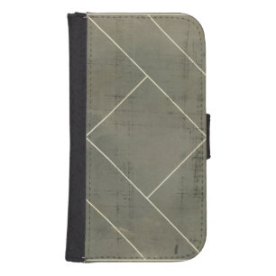 Abstract Blueprint with Geometric Shapes Wallet Phone Case For Samsung Galaxy S4