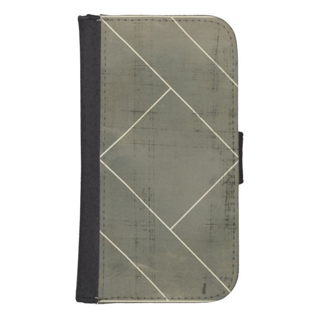 Abstract Blueprint with Geometric Shapes Samsung Galaxy Wallet Case (Front)