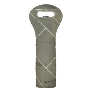 Abstract Blueprint with Geometric Shapes Wine Bag