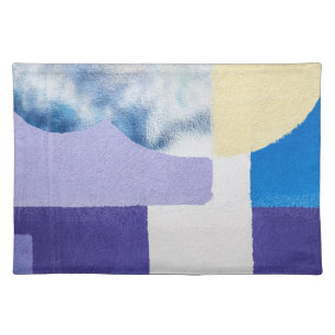 Abstract Blues and Purples Cloth Placemats