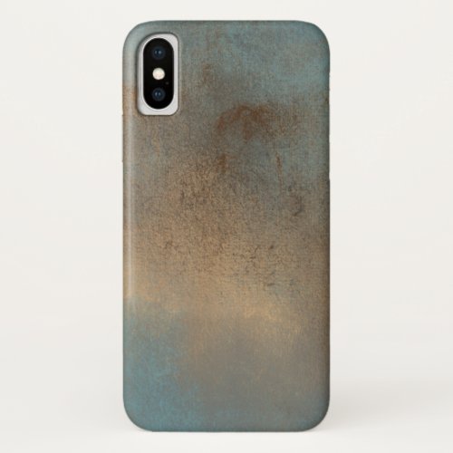 Abstract Blues Browns Painted Art iPhone X Case