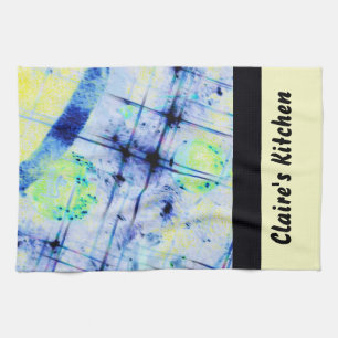 Abstract Blues Kitchen Towel Template
