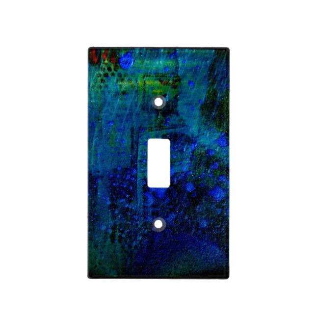 Abstract Blues Light Switch Cover (Front)