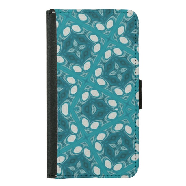 Abstract Blues Wallet Case (Front)