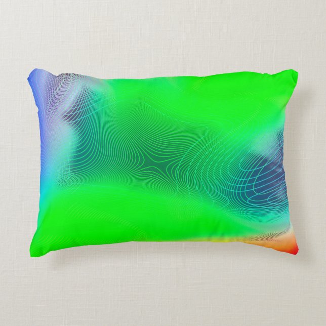 abstract blur background. multicolor effect patter accent pillow (Front)