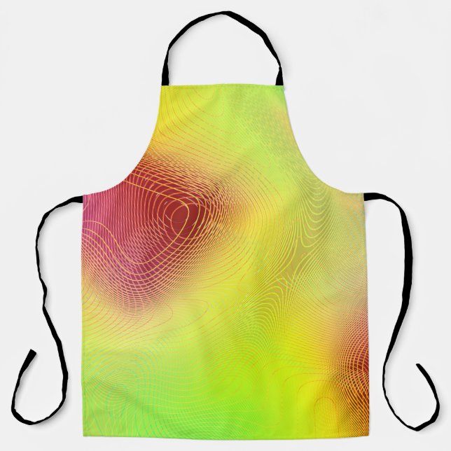 abstract blur background. multicolored graphic pat apron (Front)