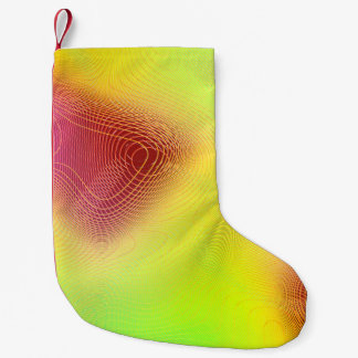 abstract blur background. multicolored graphic pat small christmas stocking