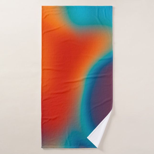 Abstract blur background with colorful blue-light  bath towel (Bath Towel)