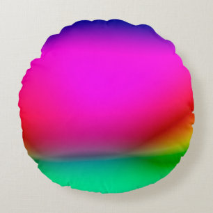 abstract blur lights background, colorful pattern round pillow