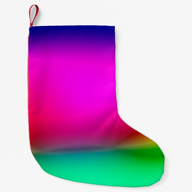abstract blur lights background, colorful pattern  small christmas stocking (Front)