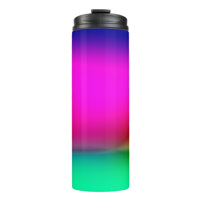 abstract blur lights background, colorful pattern  thermal tumbler (Front)