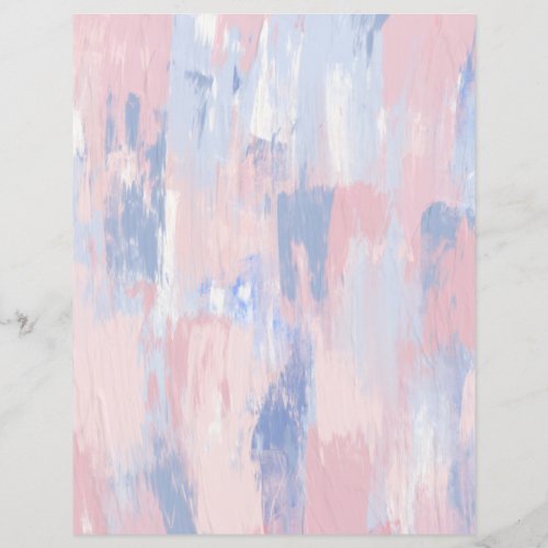 Abstract Blush and Blue Paint Scrapbook Paper