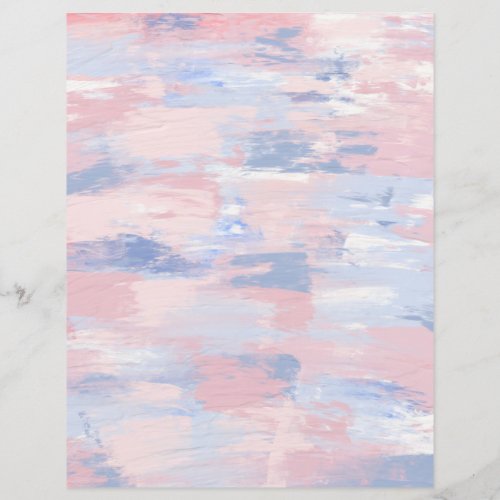 Abstract Blush and Blue Paint Scrapbook Paper