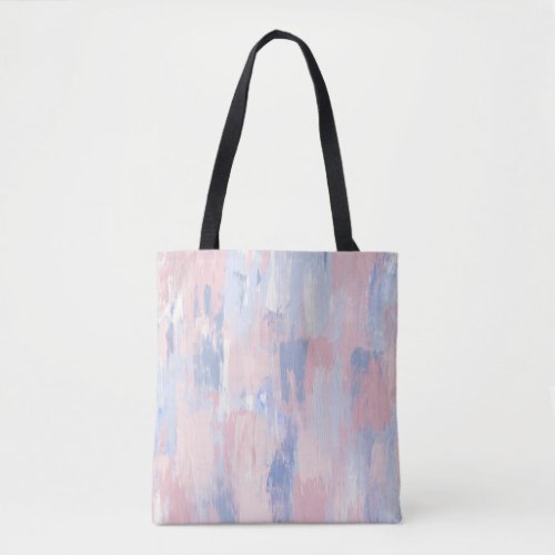 Abstract Blush and Blue Paint Strokes Tote Bag