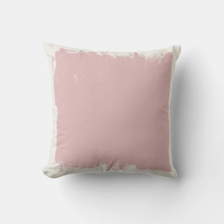 Abstract Blush Paint & Off White Throw Pillow