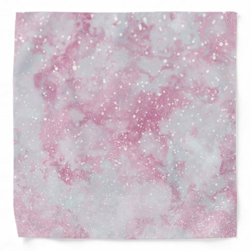 Abstract blush pink lavender white glitter marble bandana