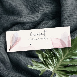 Abstract Blush Watercolor Floral Earring Holder Mini Business Card