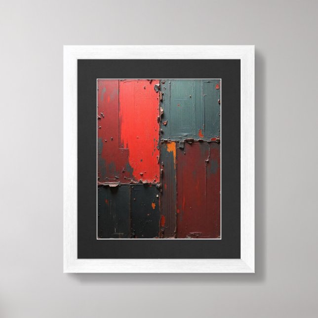 Abstract Boards – Modern Artistic Concept Framed Art (Framed Front)