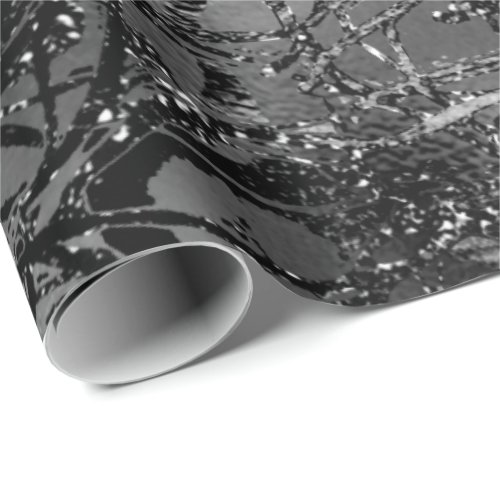Abstract Body Nature Cell Gray Grey Graphite Black Wrapping Paper