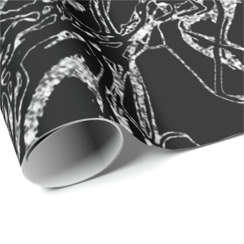 Abstract Body Nature Cells Gray Grey Anatomy Black Wrapping Paper