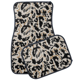 Abstract Bohemian African Leopard Pattern Car Floor Mat