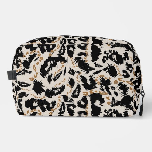 Abstract Bohemian African Leopard Pattern  Dopp Kit