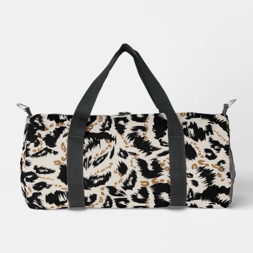 Abstract Bohemian African Leopard Pattern  Duffle Bag