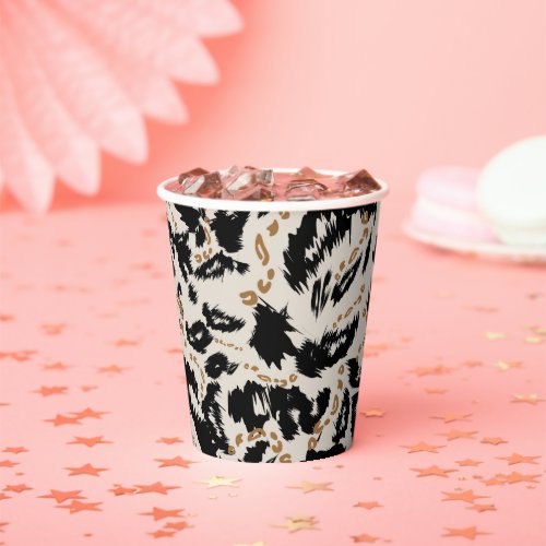 Abstract Bohemian African Leopard Pattern  Paper Cups