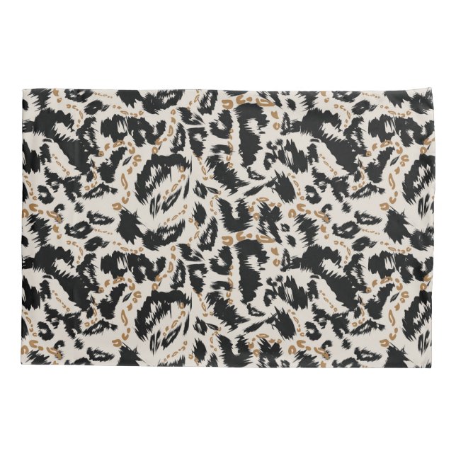 Abstract Bohemian African Leopard Pattern  Pillow Case (Back)