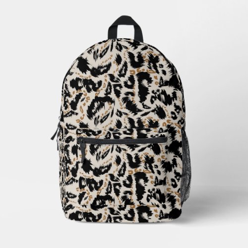 Abstract Bohemian African Leopard Pattern Printed Backpack