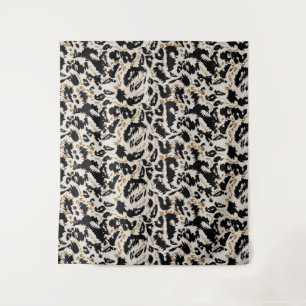 Abstract Bohemian African Leopard Pattern Tapestry
