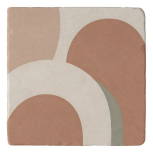 Abstract Boho Arch Earthy Minimalist Design Trivet