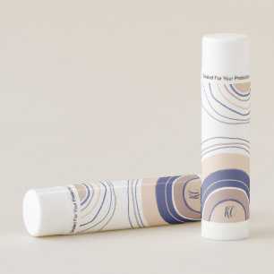 Abstract Boho Arches - Blue and Beige Lip Balm