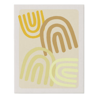 Abstract Boho Art Faux Canvas Print