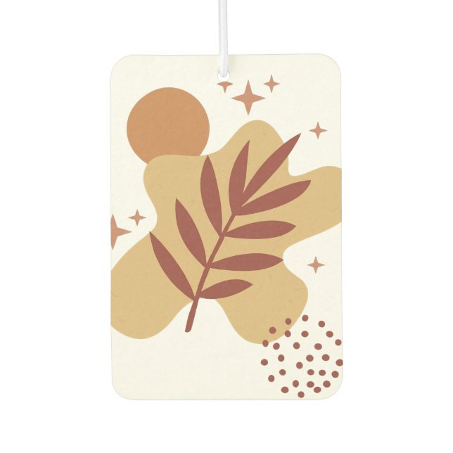 Abstract Boho Botanical Fern – Minimalist  Air Freshener (Front)