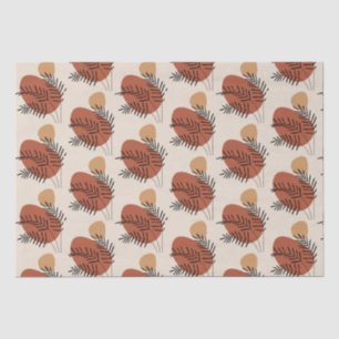 Abstract Boho Branch Plant Art Décor Neutral Tissue Paper