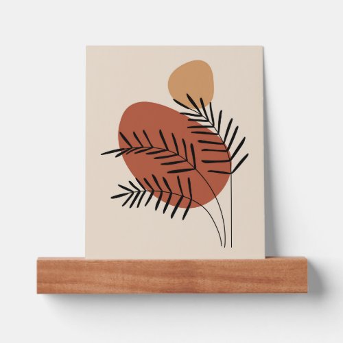 Abstract Boho Branch Plant Art Dcor Picture Ledge