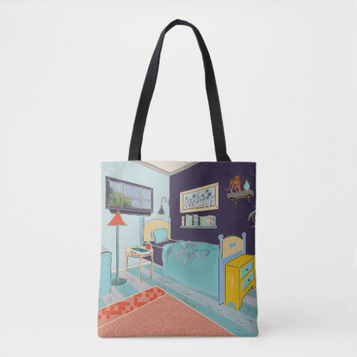 Abstract boho colorful bedroom  tote bag