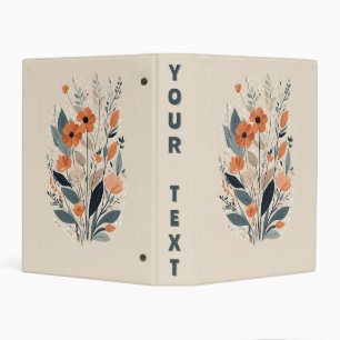 Abstract Boho Floral Mini Binder