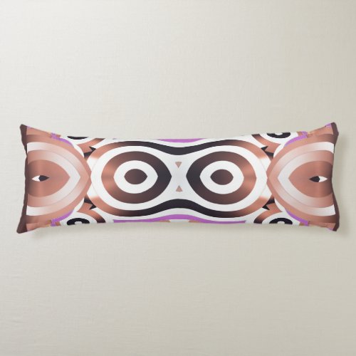 Abstract Boho Flowy Striped Pattern Body Pillow