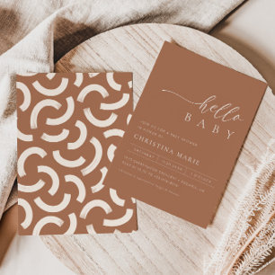 Abstract Boho Gender Neutral Baby Shower Invitation