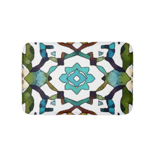 Abstract Boho geometrical Design 304 Bath Mat