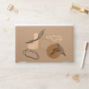 Abstract Boho Illustration , Earthy Tones HP Laptop Skin