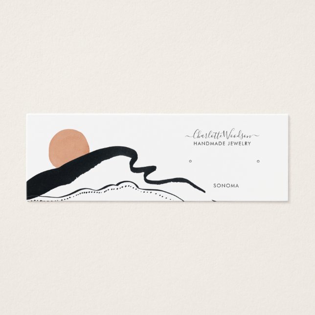 Abstract Boho Jewelry Earring Display Card (Front)