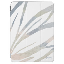 Abstract Boho Leaves with Name iPad Air Cover