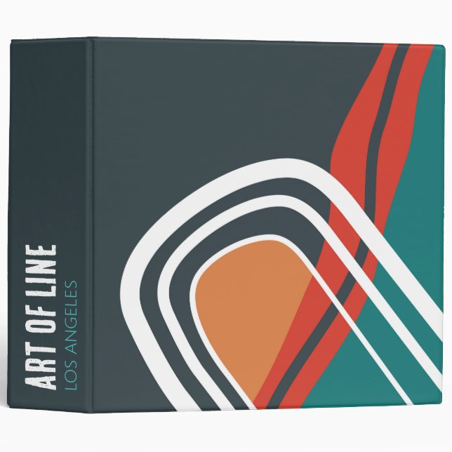 Abstract boho rainbow retro colors Binder (Front/Spine)