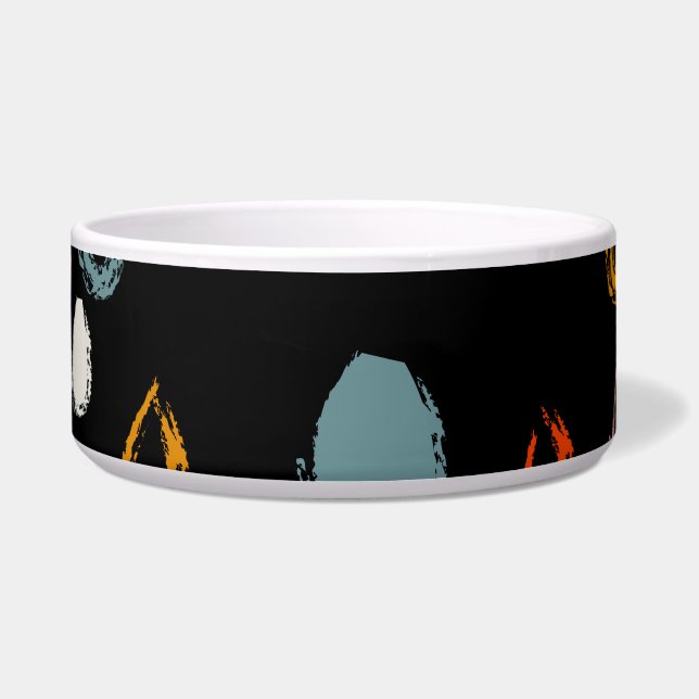 Abstract boho raindrops, tribal doodle. bowl (Front)