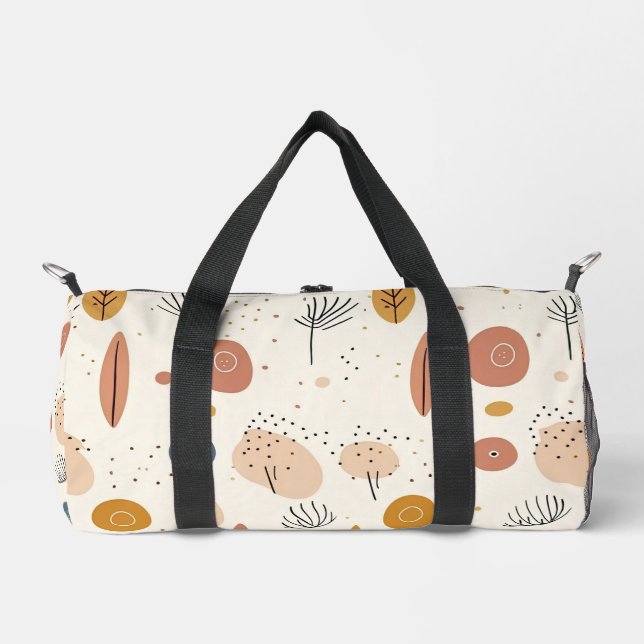 Abstract Boho Retro Modern Collection Duffle Bag (Front)